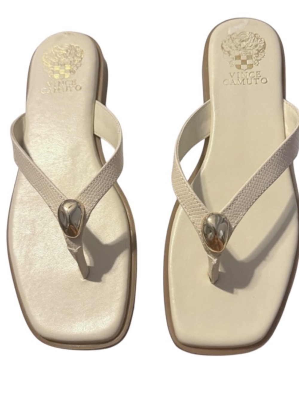 VInce Camuto Leather Embellished Sandals